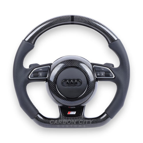 Audi A/S/RS Style (1st Gen) Customizable Steering Wheel (Fits 2013 - 2016 Models)