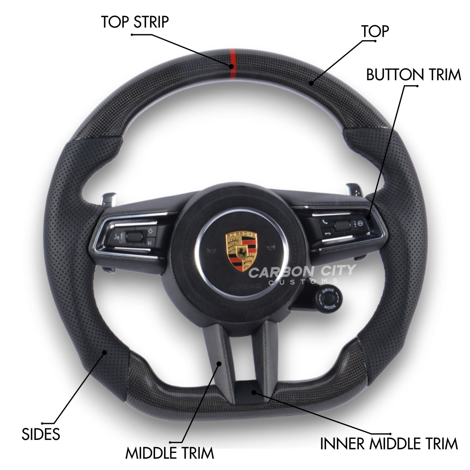 Porsche 911 (992) Style Customizable Steering Wheel